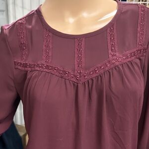 LOFT Burgundy Blouse